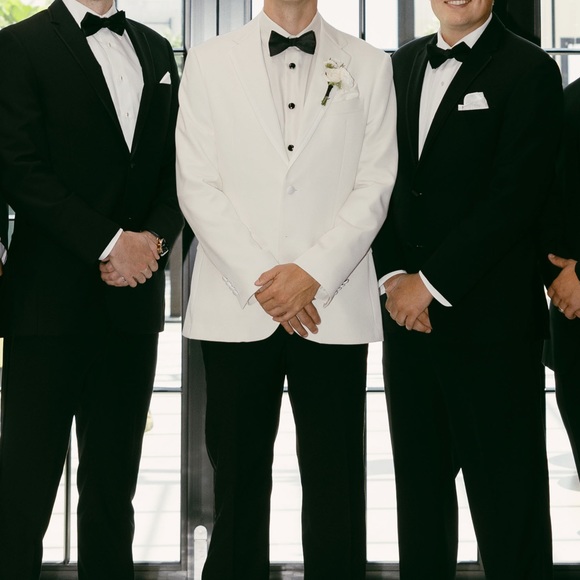 Light Ivory Custom Joseph Abboud Tuxedo Jacket Coat Size 40R Slim fit - Picture 2 of 7